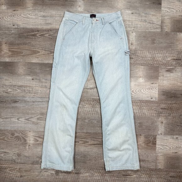 Tommy Hilfiger Denim - VTG Y2K Tommy Hilfiger Jeans Womens 9 x 31" Carpenter Cargo Boot Flare Flag Loop
